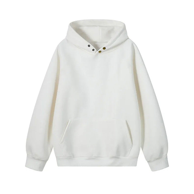 Damen Kapuzenpullover mit innovativem Schnitt und praktischen Druckknöpfen ModeGeist