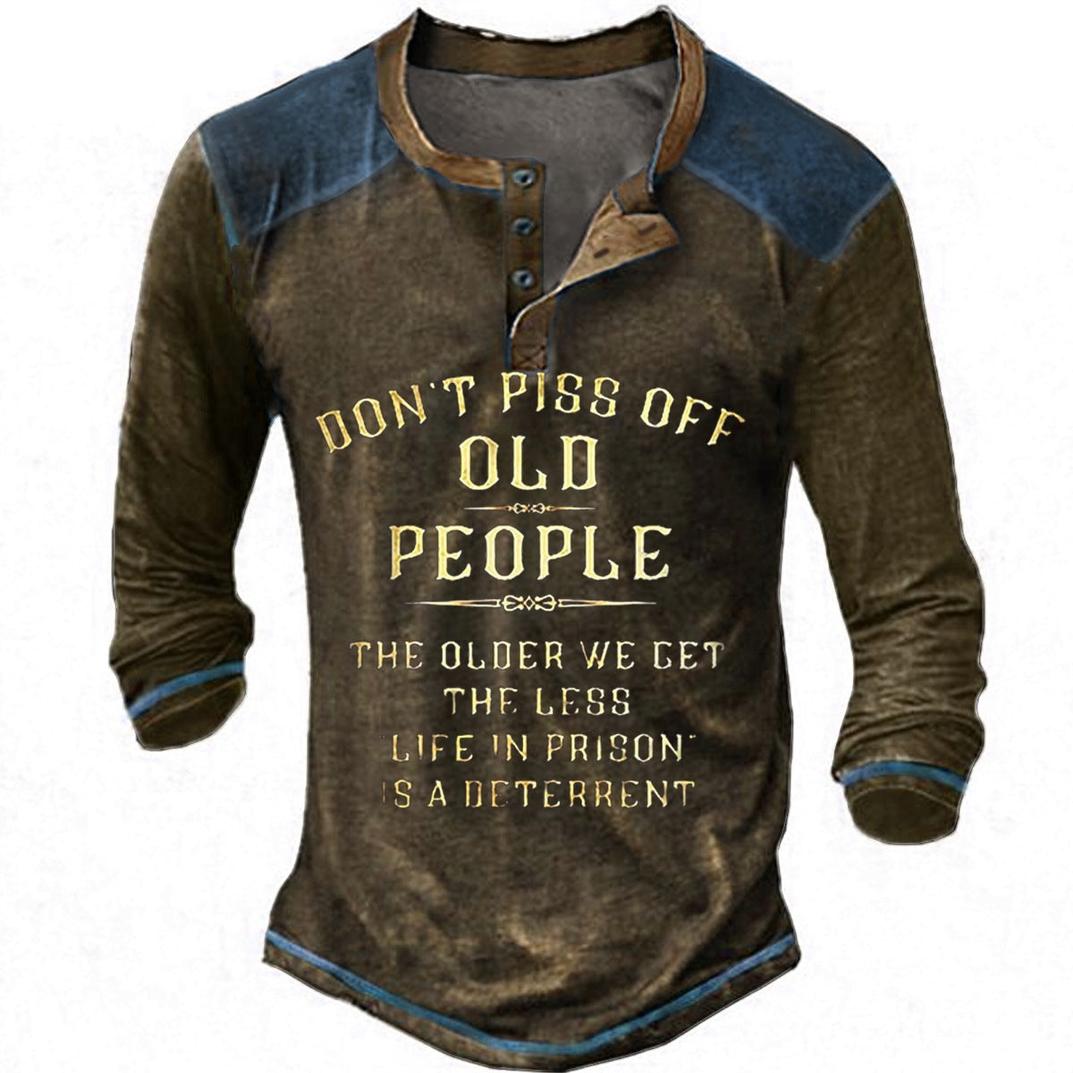 Herren lässiges Langarmshirt mit originellem Druck ModeGeist