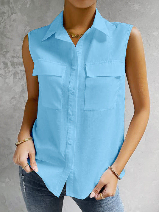 Damen ärmelloses Hemblusenshirt ModeGeist