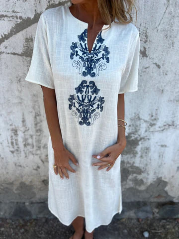 Damen Sommerliches Kleid mit aufwendiger Stickerei ModeGeist