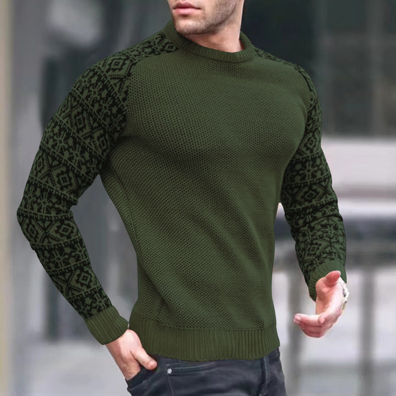 Herren Strickpullover mit grafischem Muster ModeGeist