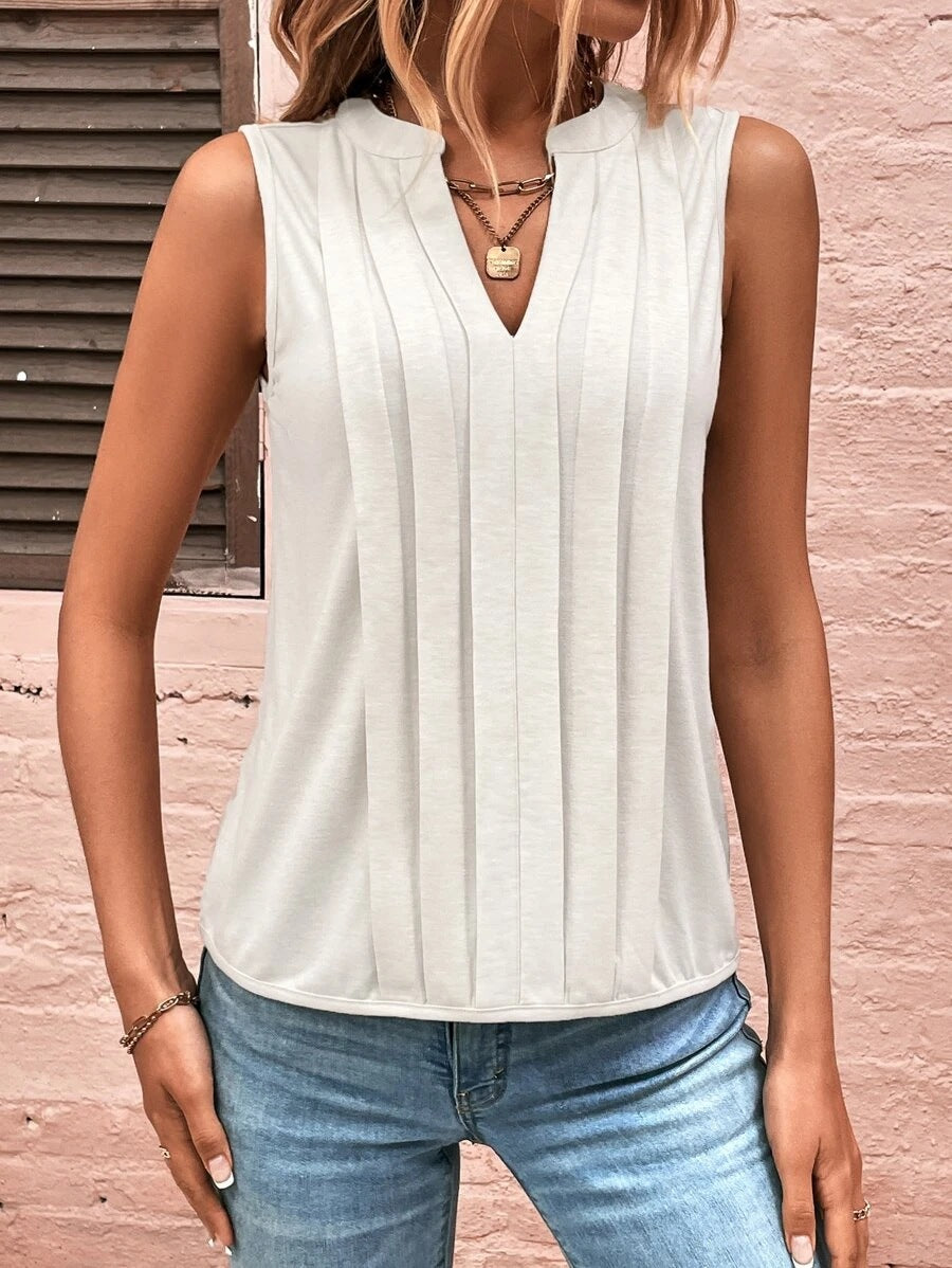 Damen elegante ärmellose Bluse ModeGeist