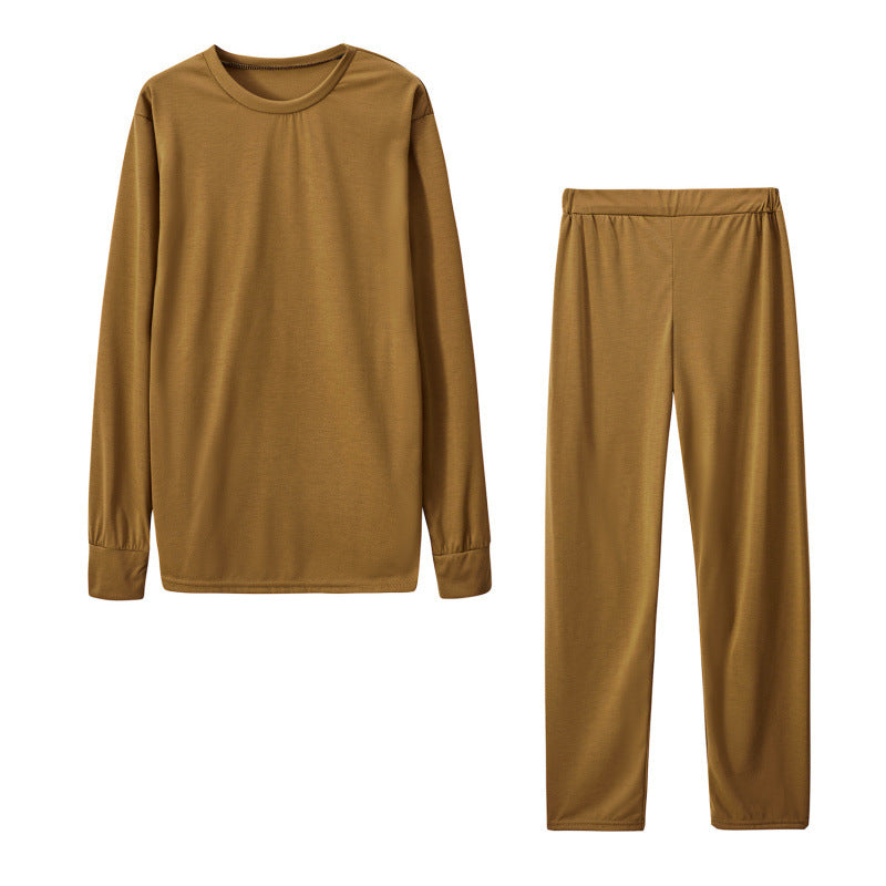 Damen Langarm Schlafanzug Set mit elastischen Hosen ModeGeist