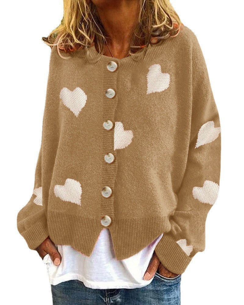 Damen Strickjacke mit Herzen ModeGeist