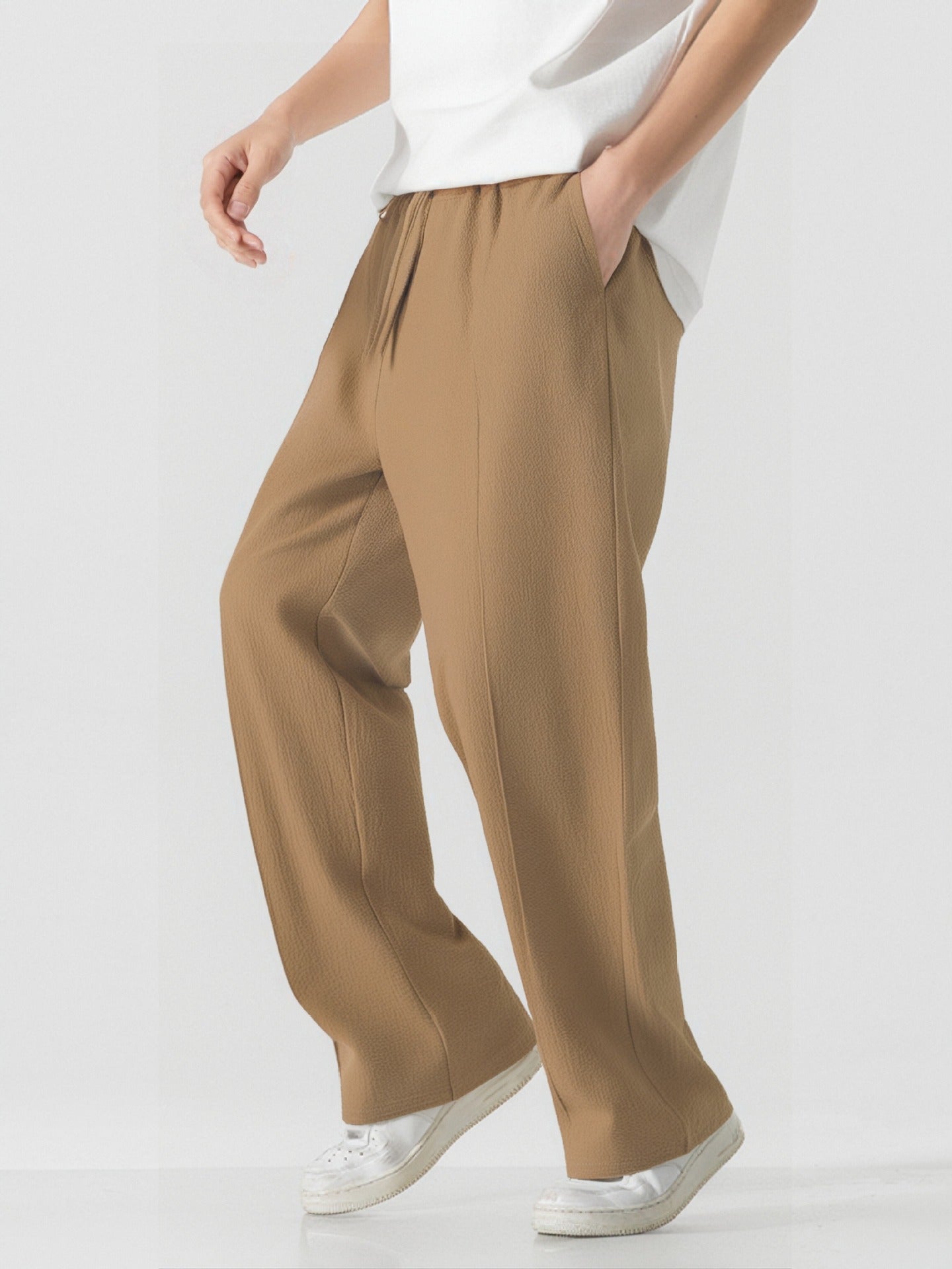 Herren Elegante, weite Freizeithose aus atmungsaktivem Gewebe ModeGeist