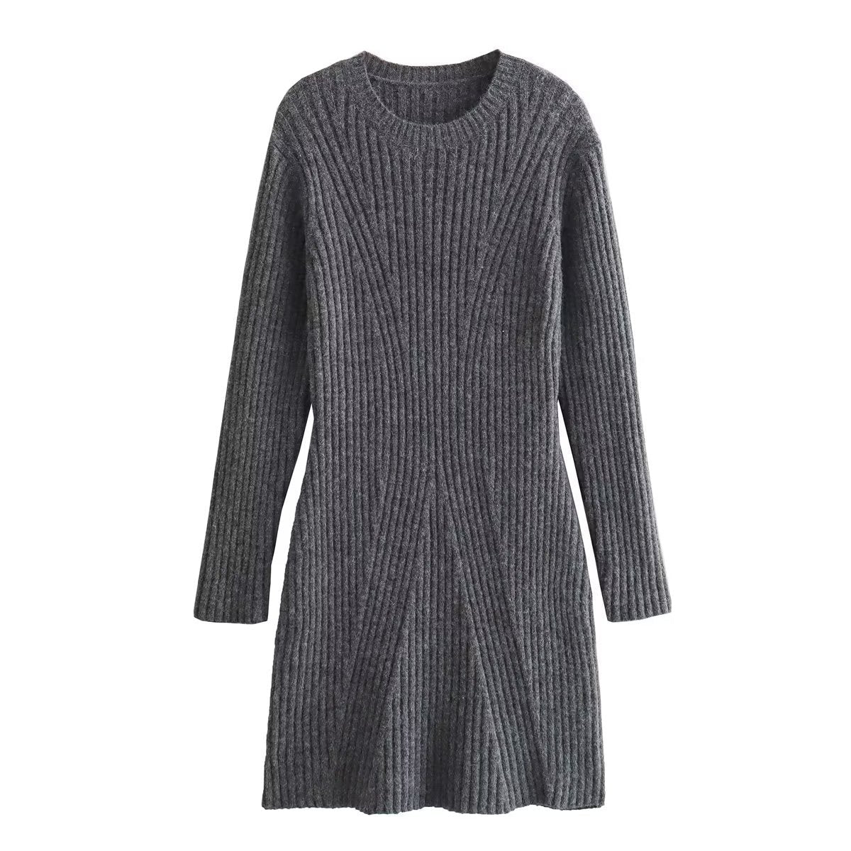 Damen Strickkleid mit modernem Rippendesign ModeGeist