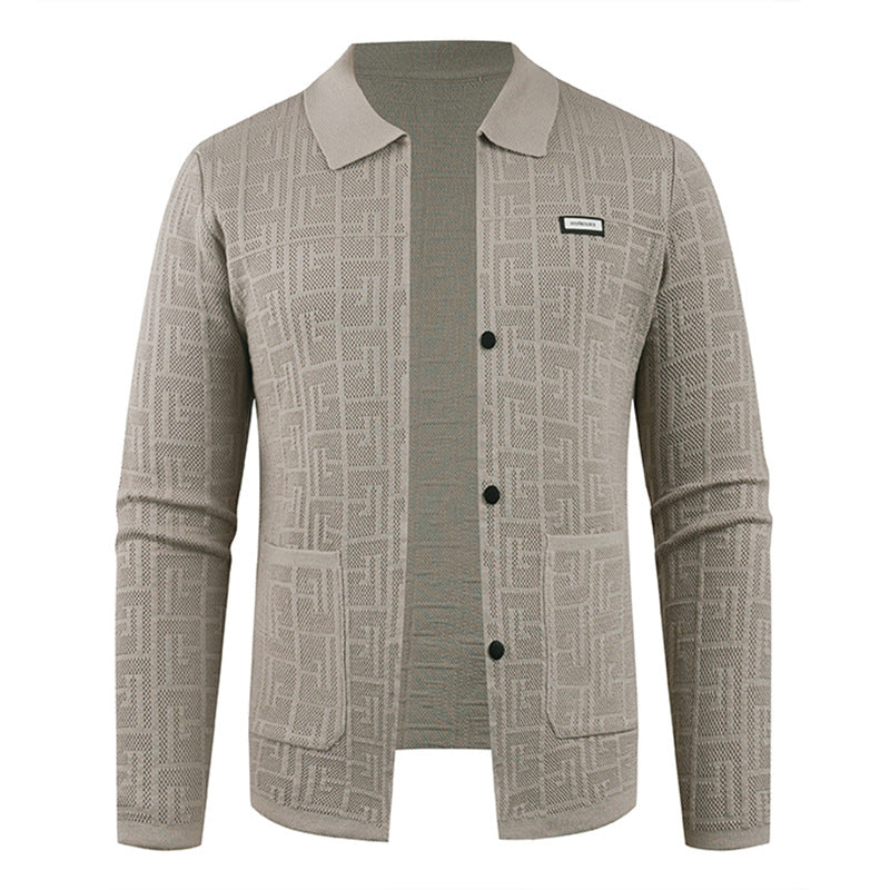 Herren modische Strickjacke mit einzigartigem Muster ModeGeist