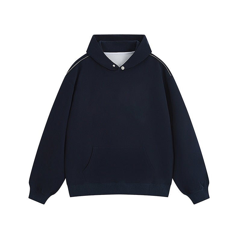 Damen Kapuzenpullover mit praktischen Druckknöpfen und Kängurutasche ModeGeist