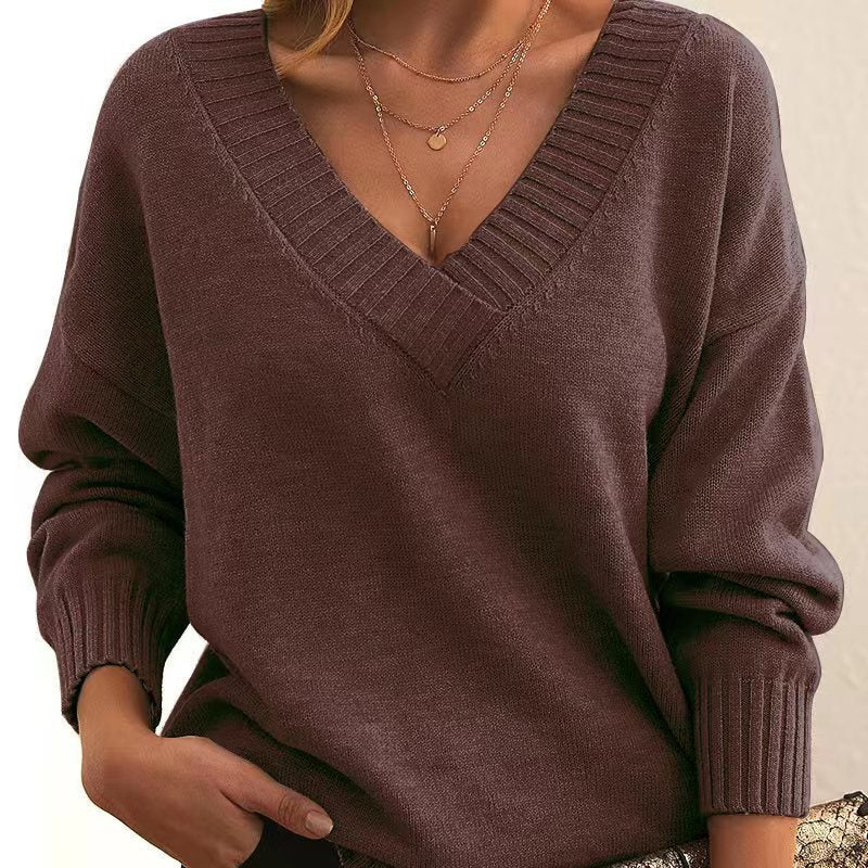 ModeGeist | Zeitloser Einfarbiger Strickpullover Für Komfort