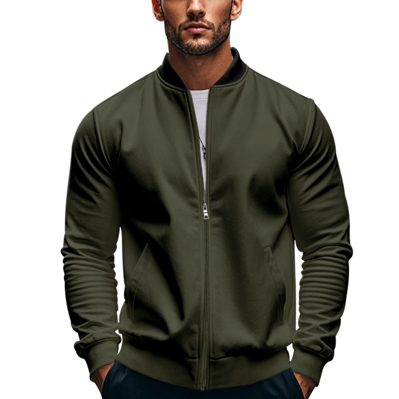 Herren stilvolle Sportjacke mit hochschließendem Kragen und praktischen Taschen ModeGeist