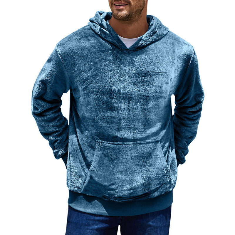 Herren kuscheliger Fleece Hoodie mit Kängurutasche ModeGeist