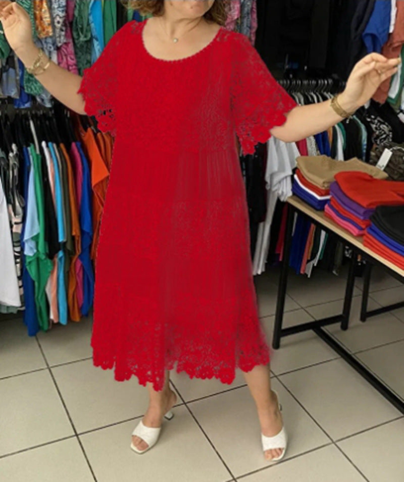 Elegantes Damen Freizeitkleid mit Spitzendetail von MODEGEIST