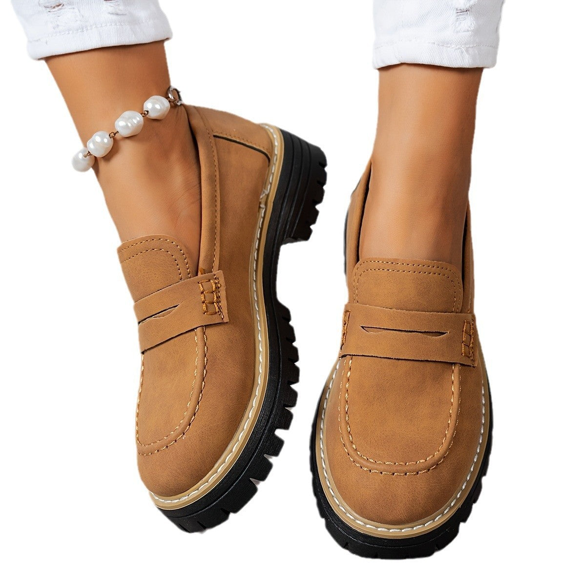 Modische Damen-Slipper mit robuster Profilsohle und Komfort
