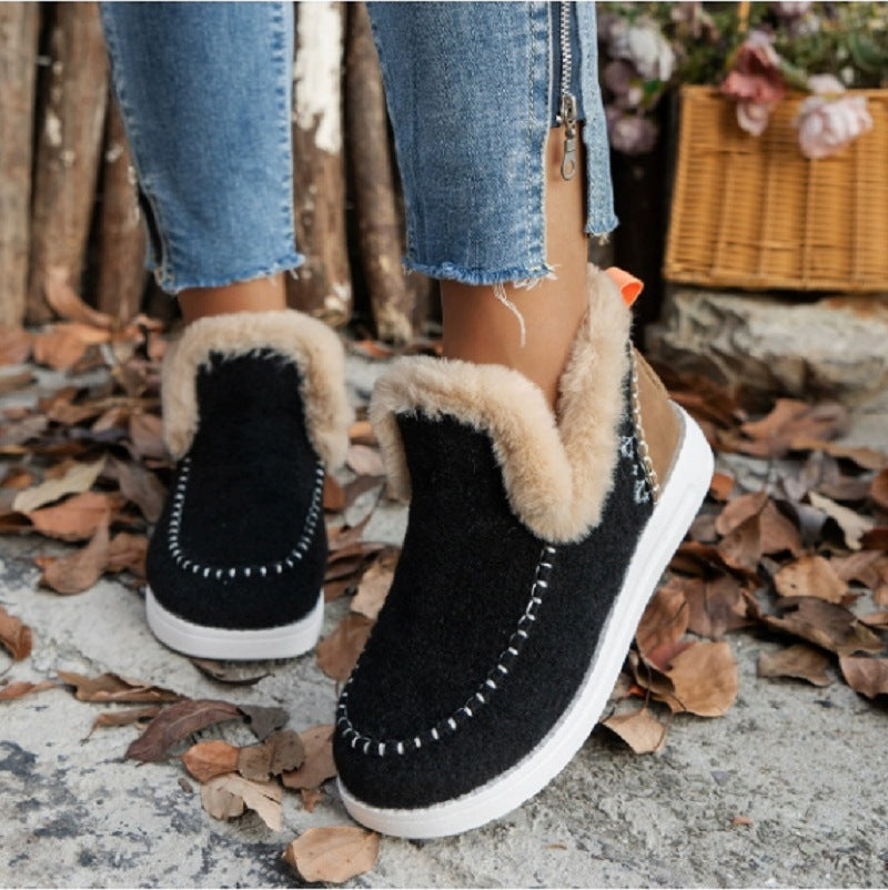 Damen bequeme Fleece-Hausschuhe mit warmem Innenfutter und rutschfester Sohle ModeGeist