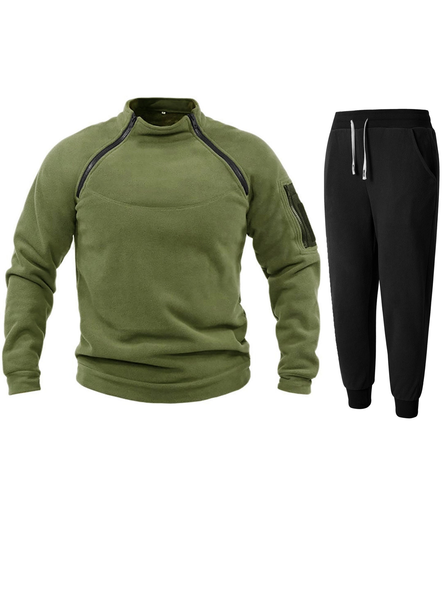 Herren Funktions-Fleecejacke mit elastischen Sporthosen ModeGeist