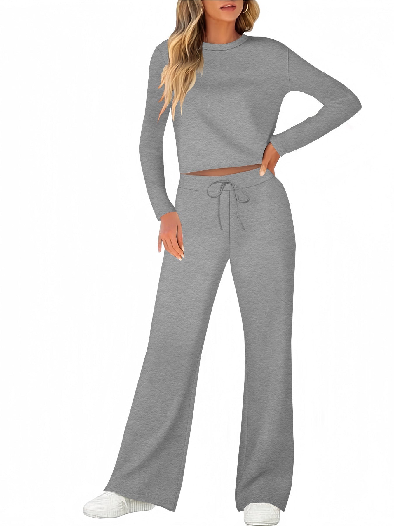 Damen Bequemes Lounge-Set mit weitem Schnitt und langem Arm ModeGeist