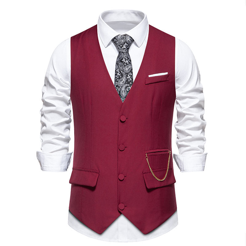 Herren elegante Anzugweste mit praktischen Taschen und modischem Design ModeGeist
