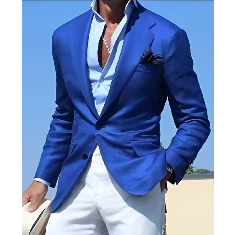 Herren eleganter Leinenblazer mit schmalem Schnitt ModeGeist
