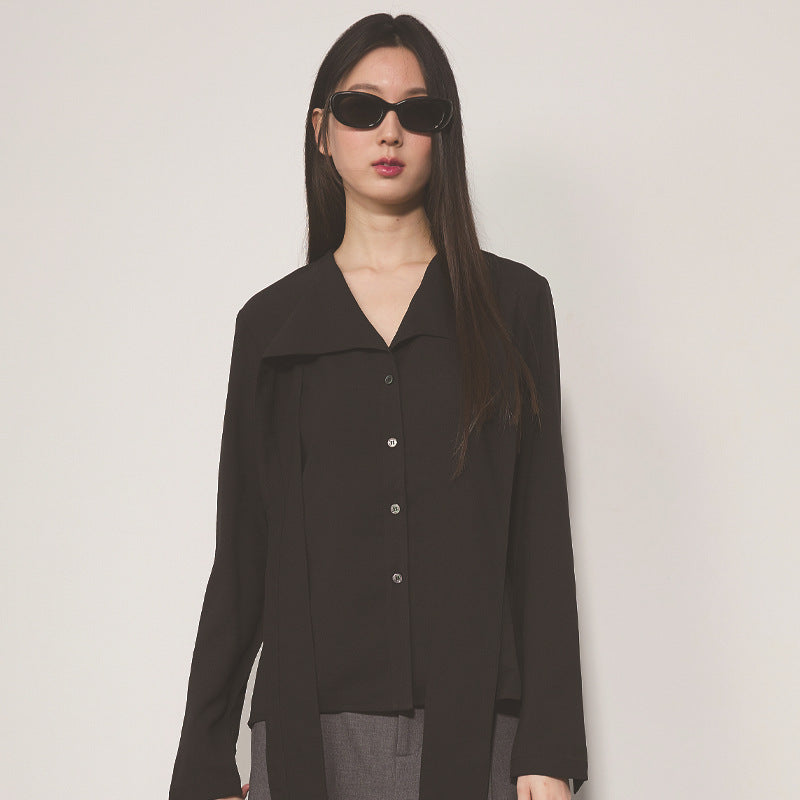 Elegante Damenbluse mit modischem, innovativem Kragen