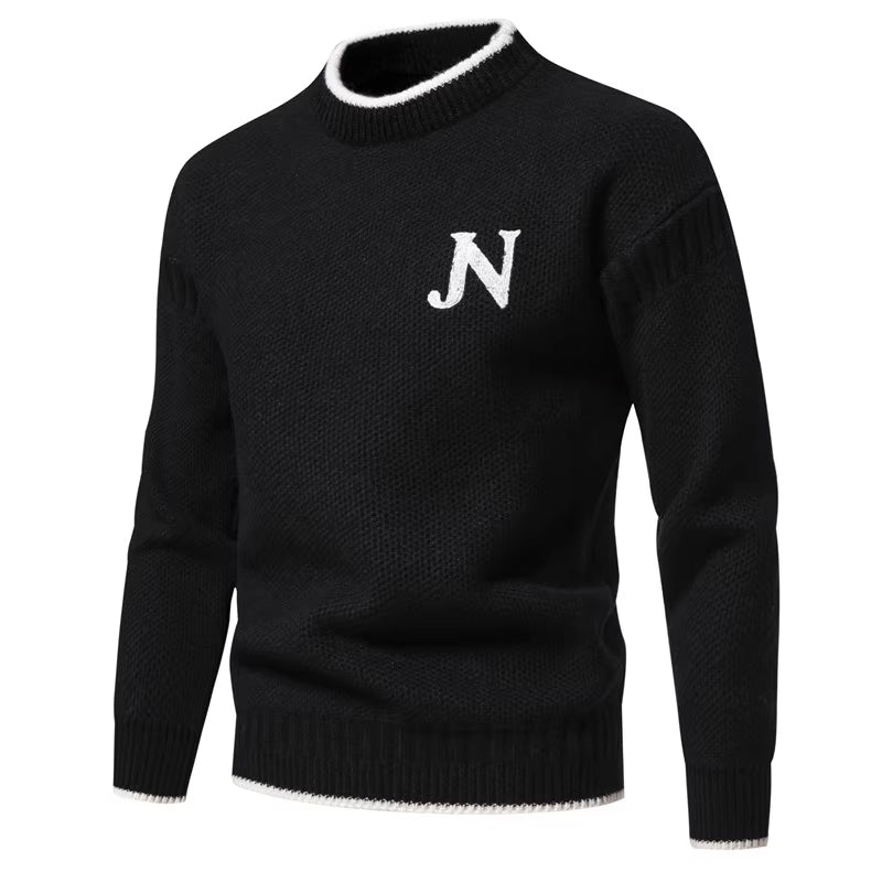 Herren Strukturierter Strickpullover mit Rundhalsausschnitt ModeGeist