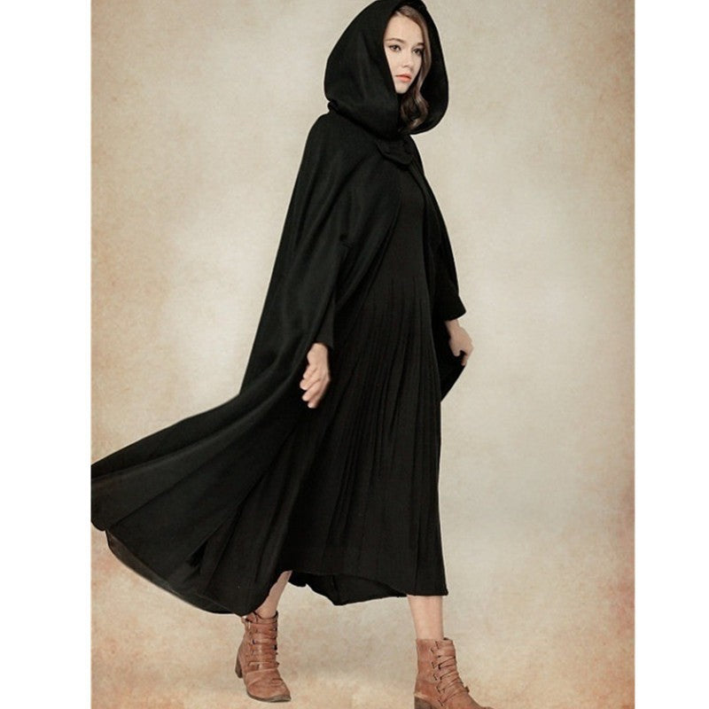 Damen elegante Kapuzenumhang ModeGeist