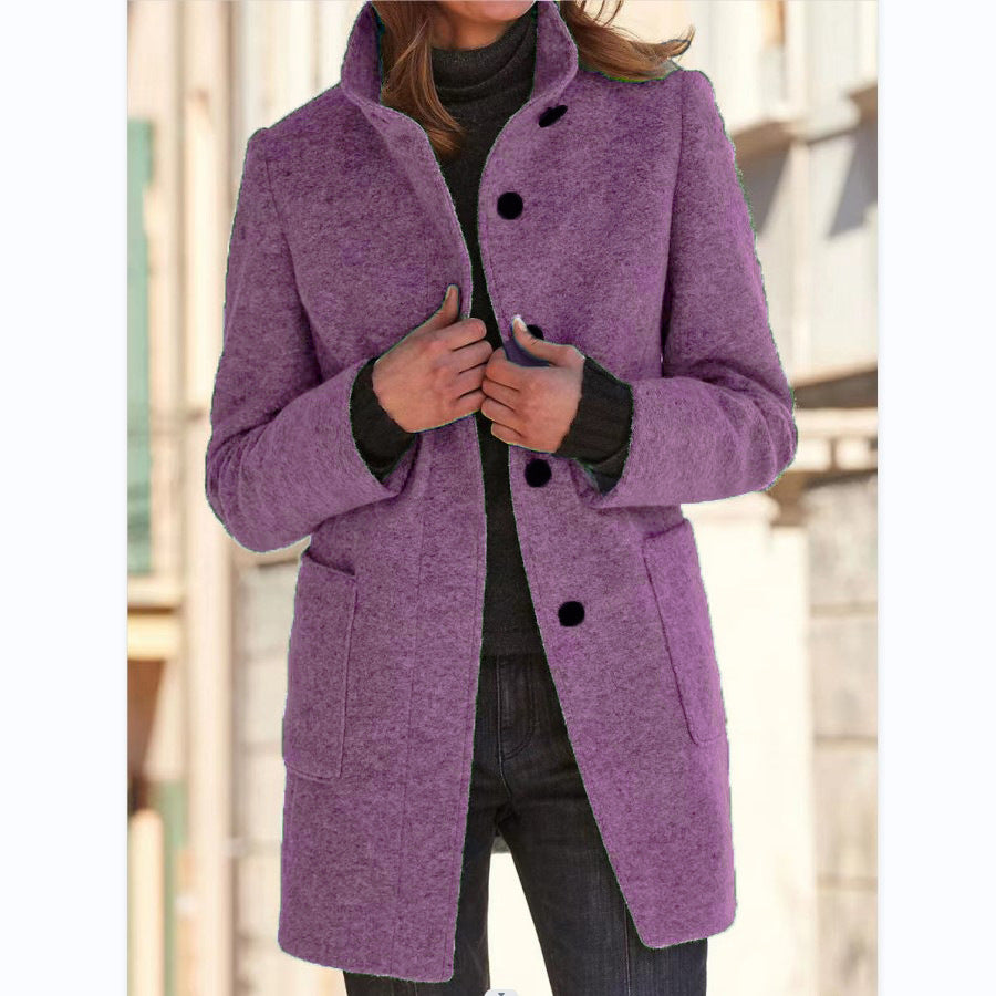 Damen eleganter Wollmantel mit optimaler Passform ModeGeist