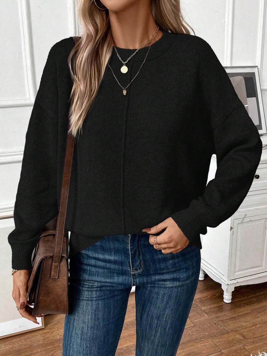 Damen lässiger Strickpullover ModeGeist