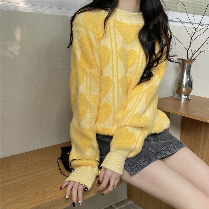 Damen kuscheliger Pullover mit abwechslungsreichem Muster und lässigem Schnitt ModeGeist