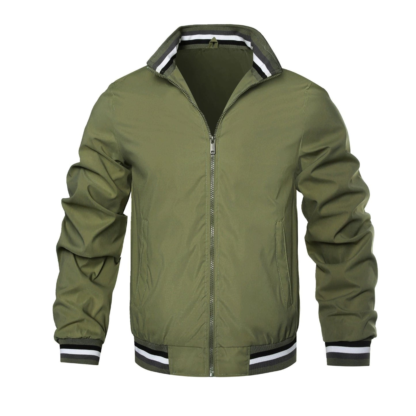 Herren modische Bomberjacke mit elastischen Bündchen ModeGeist