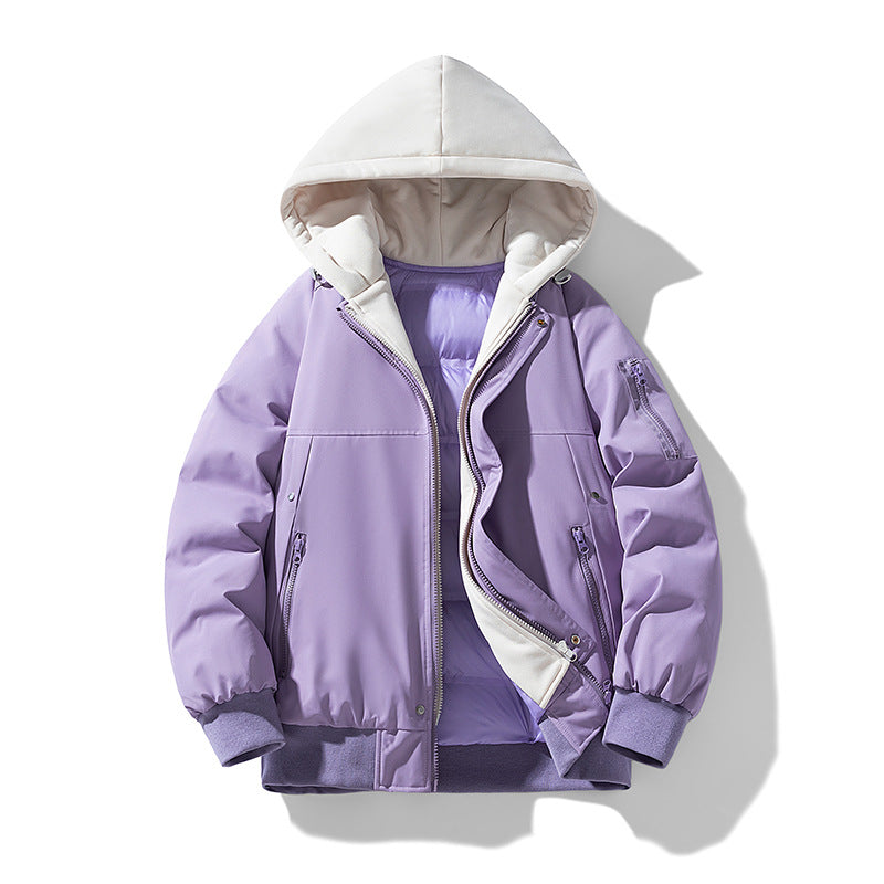 Damen wattierte Übergangsjacke mit abnehmbarem Kapuzensystem und stylischem Innenfutter ModeGeist