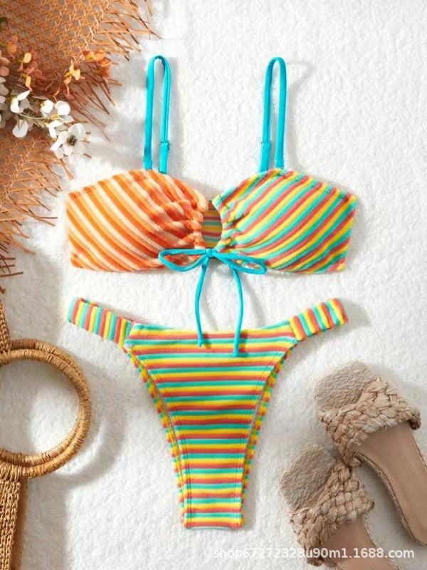 Elegantes Damen Bikini-Set mit Wickeldesign und weichem Stoff