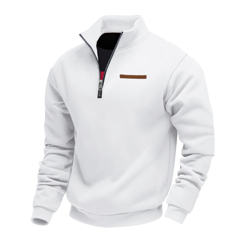 Herren Hochwertiger Fleece-Pullover mit halbem Reißverschluss ModeGeist