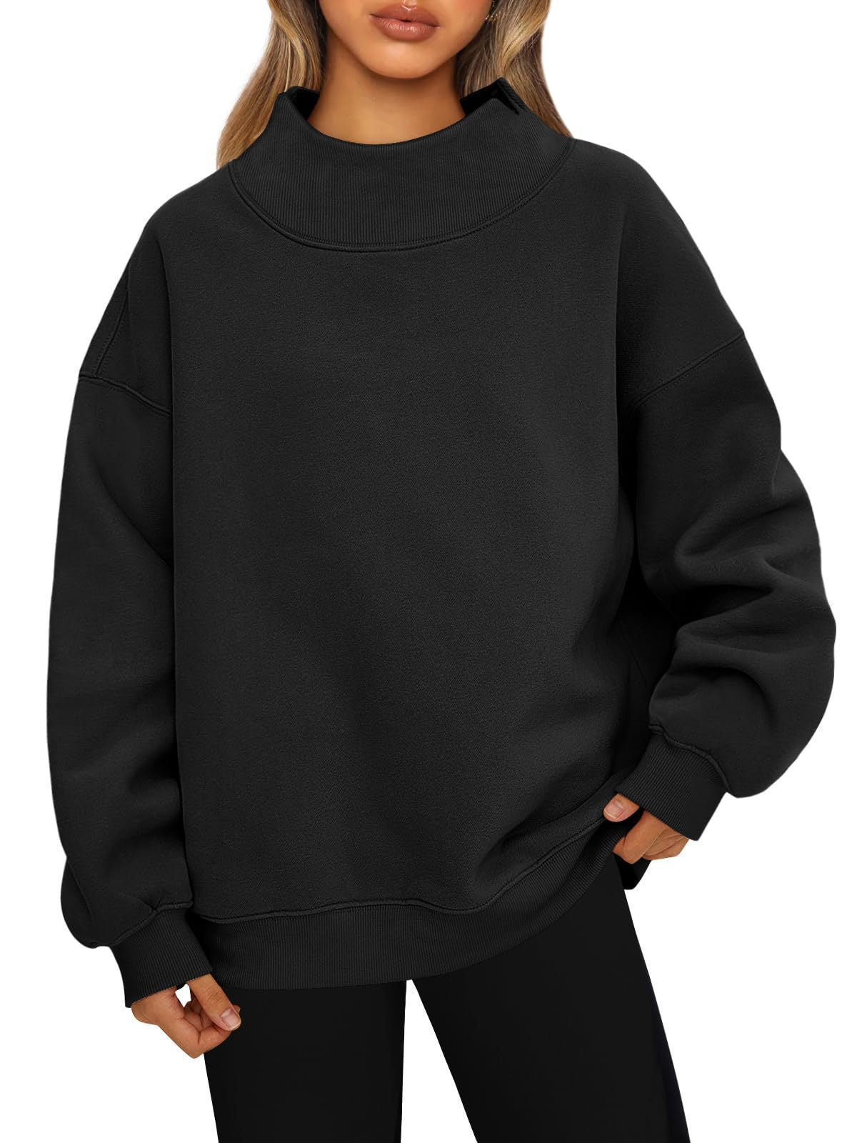 Damen Hochwertiger Stehkragen-Sweater ModeGeist