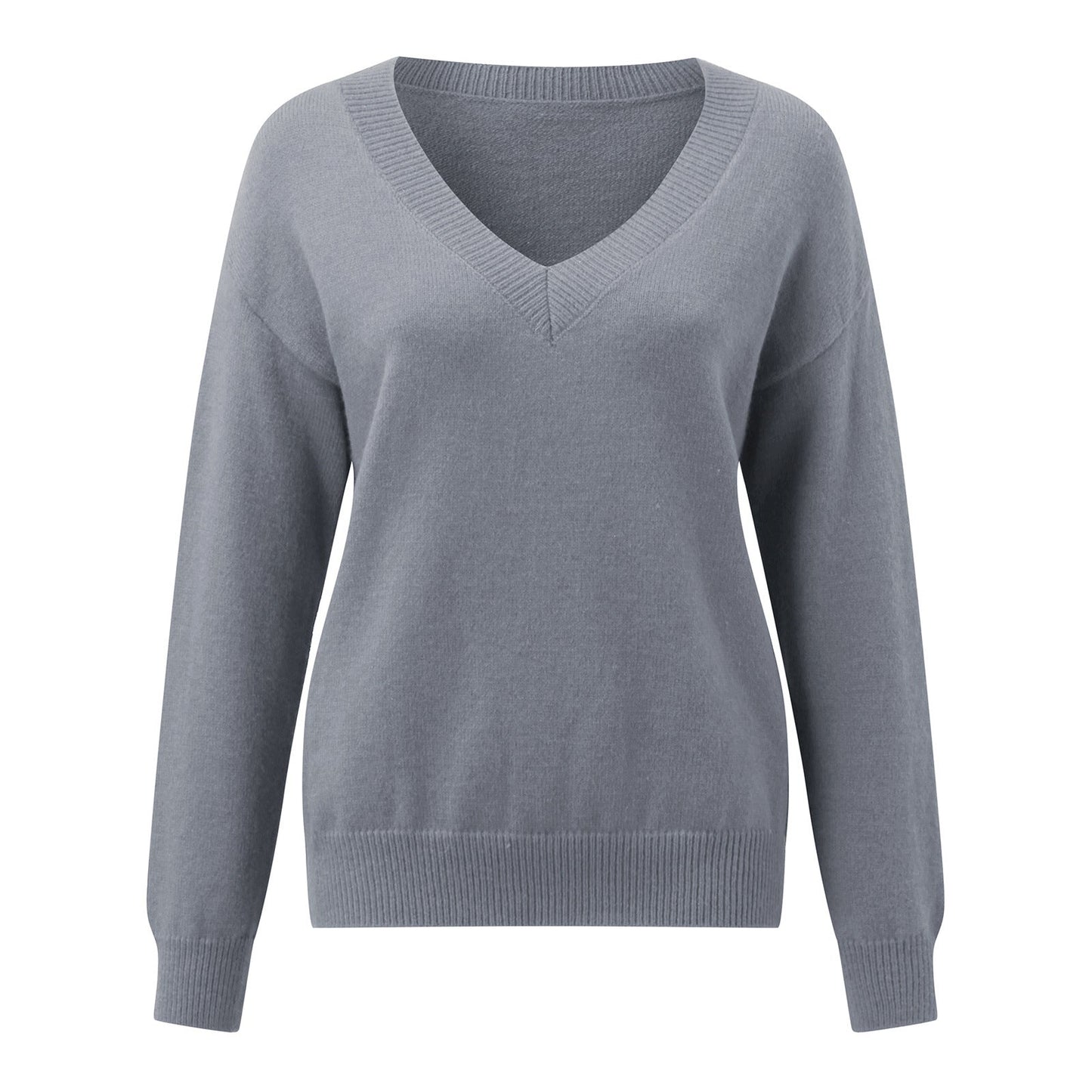 Damen eleganter V-Ausschnitt Pullover ModeGeist