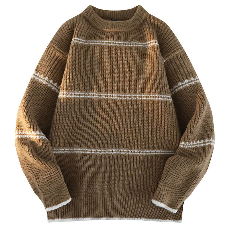 Damen Kuscheliger Strickpullover mit streifendem Design ModeGeist