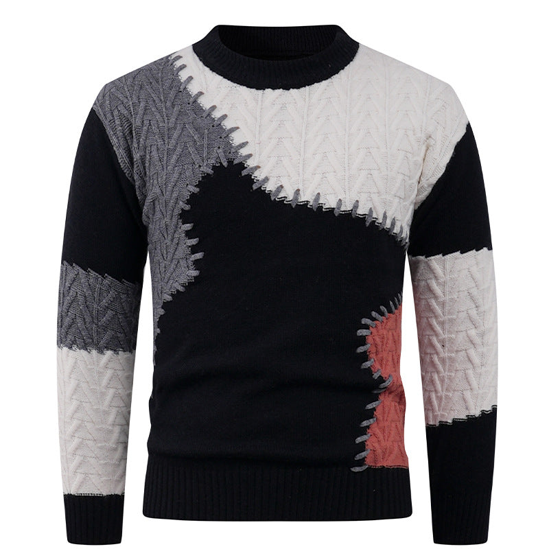 Herren Stilvoller Strickpullover mit einzigartigen geometrischen Mustern ModeGeist