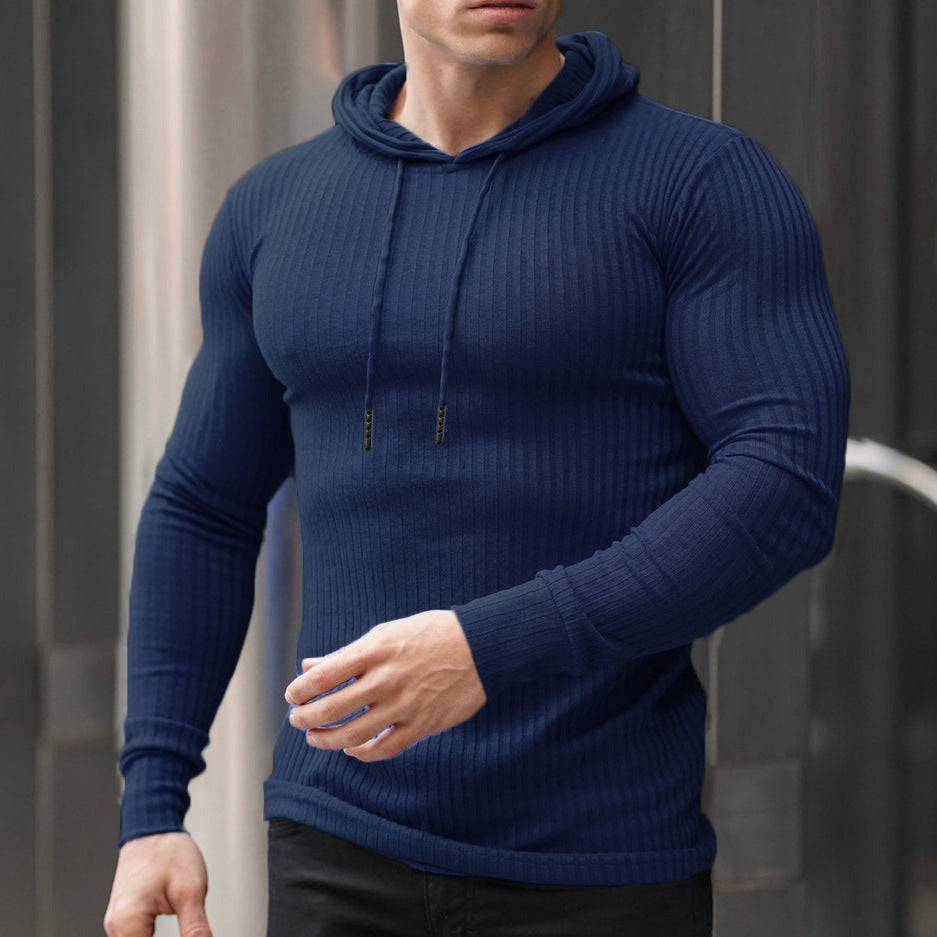 Herren Kapuzenpullover mit trendigem Rippdesign ModeGeist