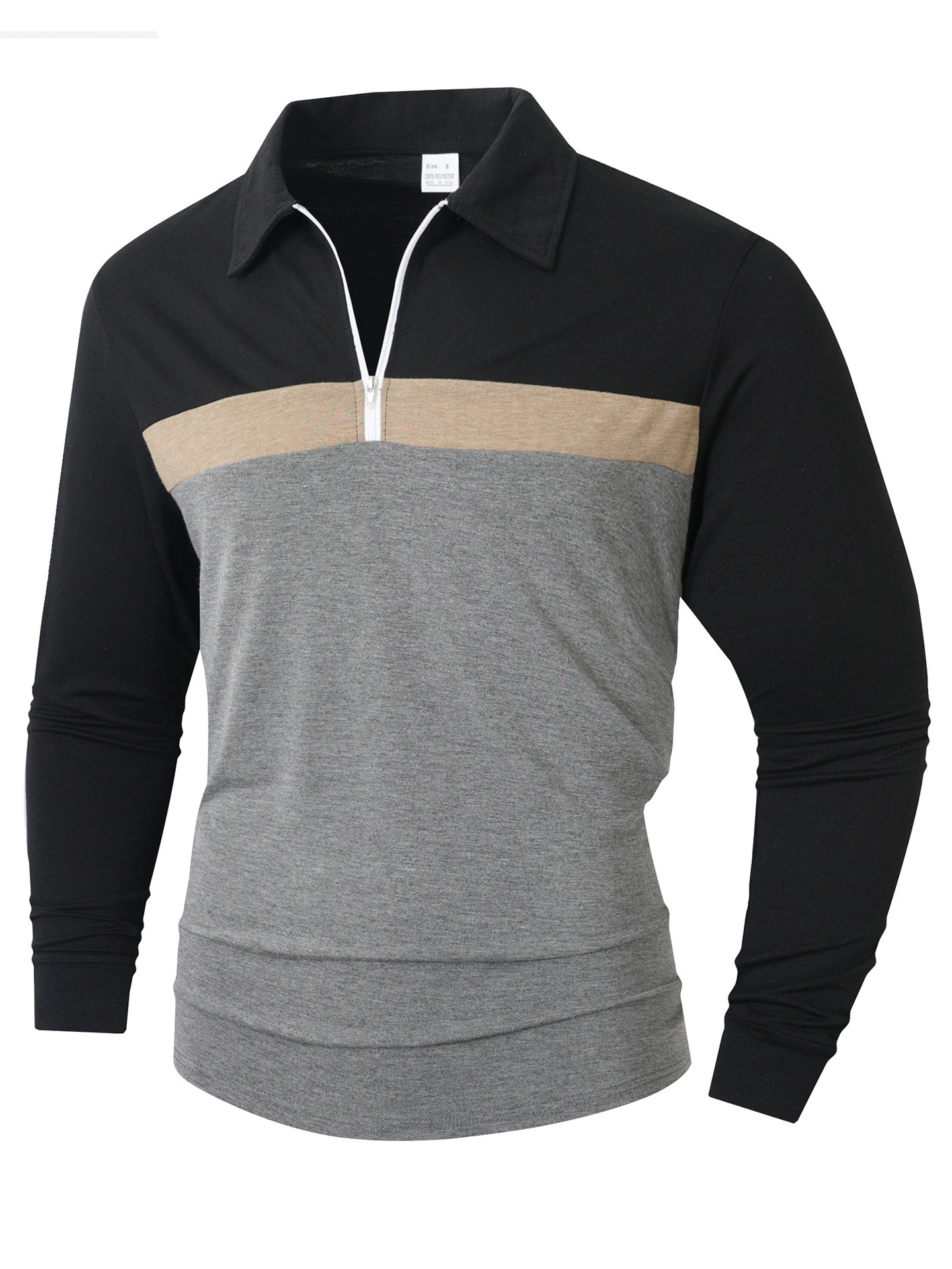 Herren Sportliches Langarmshirt mit Reißverschluss ModeGeist