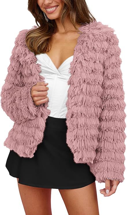Damen leichte Strickjacke mit fransigem Design und lockerer Passform ModeGeist