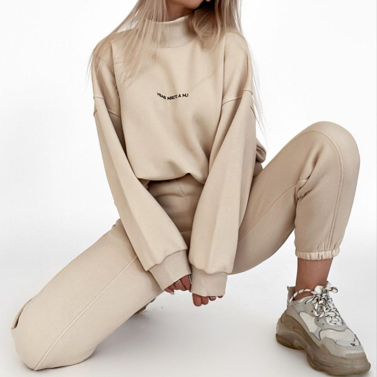 Damen Oversized Sweatshirt und Jogginghose Set ModeGeist