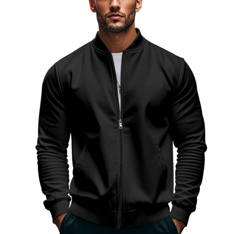Herren sportliche Jacke mit praktischem Reißverschluss und atmungsaktiven Materialien ModeGeist