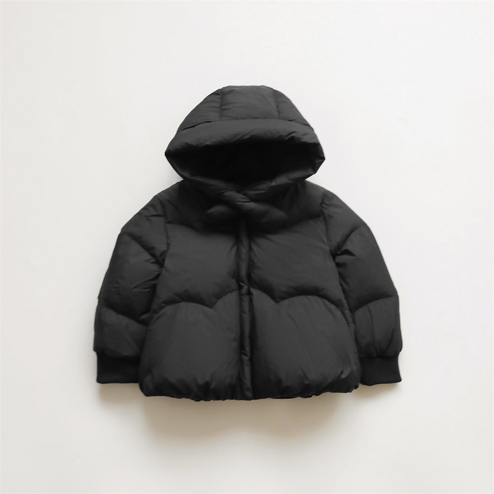 Damen Voluminöse Steppjacke mit Kapuze und hohem Kragen ModeGeist