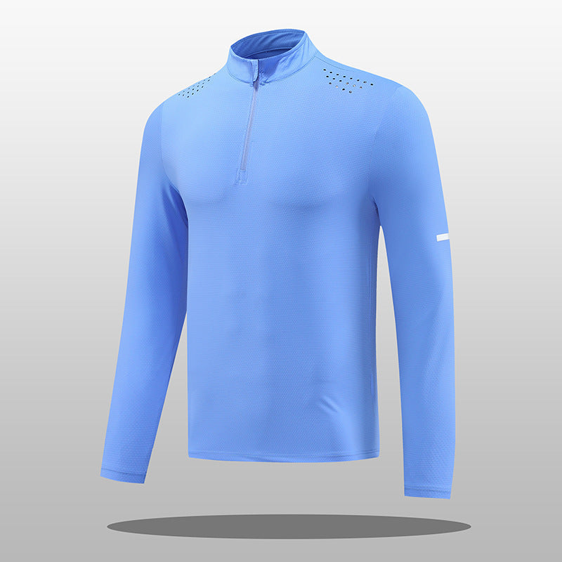 Herren Funktions-Langarmshirt mit Reißverschluss und atmungsaktivem Material ModeGeist
