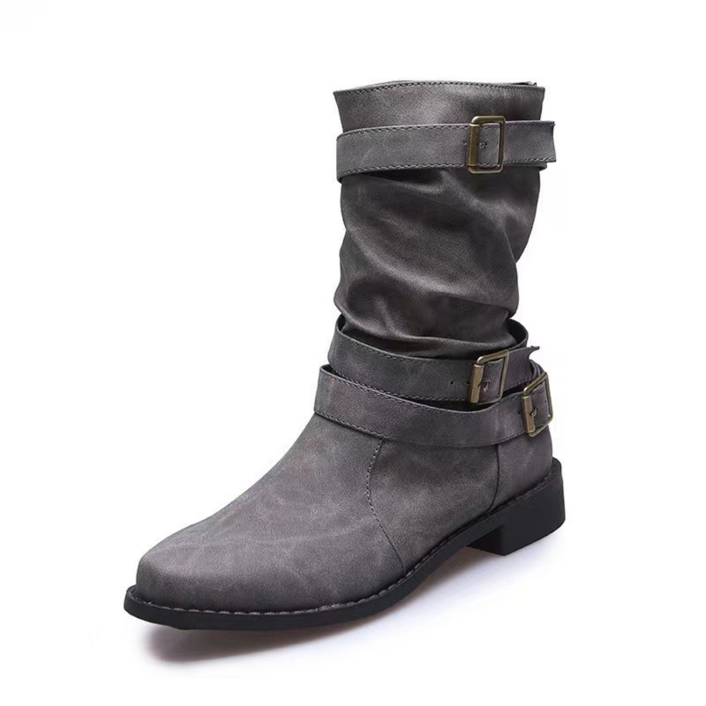 ModeGeist | Stiefeletten mit Schnallenriemen Mehrere Riemen