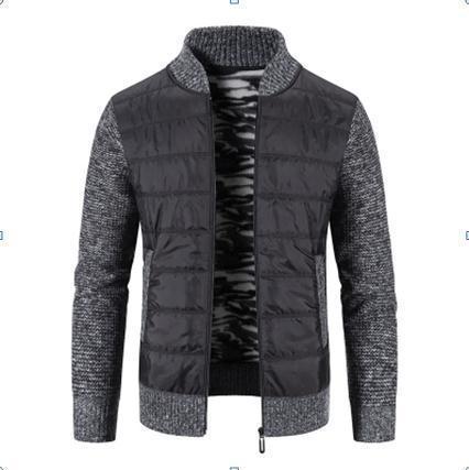 Herren Casual Übergangsjacke mit gestepptem Design und Strickdetails ModeGeist