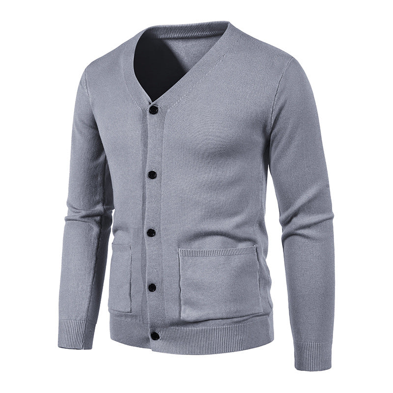 Herren Eleganter V-Ausschnitt Strickcardigan ModeGeist