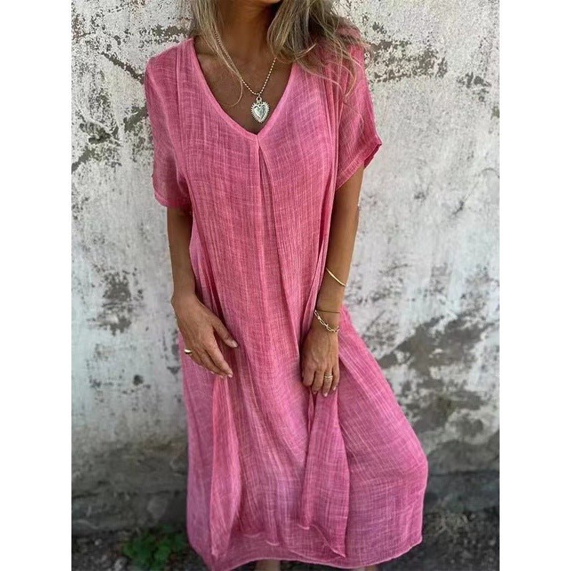 Elegantes Midikleid von Fudus mit V-Ausschnitt