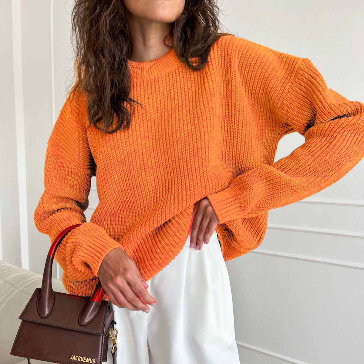 Damen Oversized Strickpullover mit strukturiertem Muster ModeGeist
