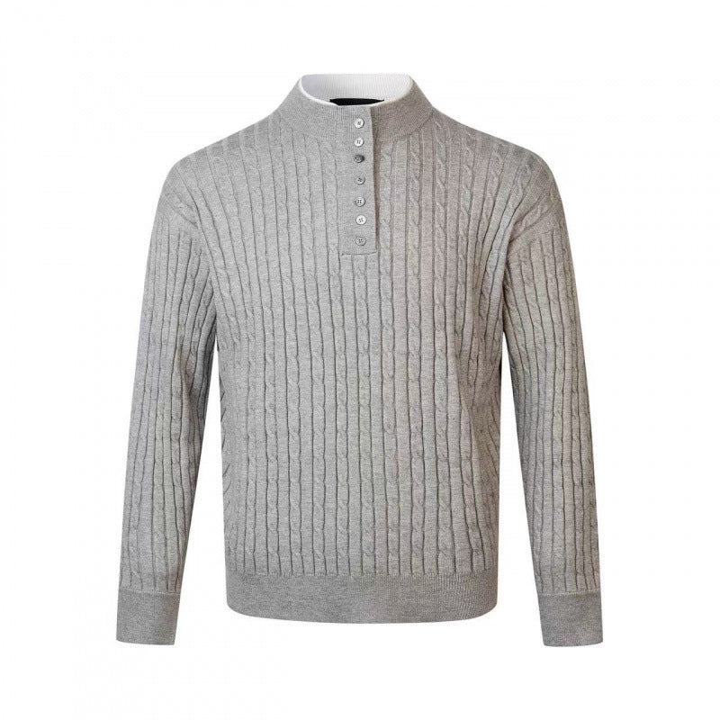 Herren Feinstrickpullover mit dekorativen Knopfdetails ModeGeist