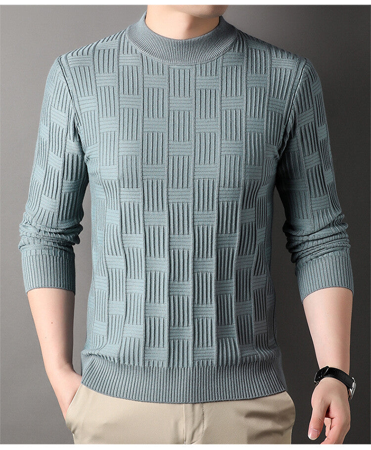 Herren Feinstrickpullover mit modernem Strukturdesign ModeGeist
